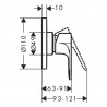 Hansgrohe Rebris S sprchová batéria, pod omietku, komplet s telesom, matná čierna, 72648670