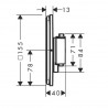 HANSGROHE ShowerSelect Comfort E batéria vaňová podomietková termostatická pre 2 spotrebiče so zabudovanou bezpečnostnou kombin