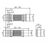 SANIT WC trubka odtoková flexi s redukciou s hladkou vnútornou stenou k závesnej toalete 58.941.00..0000