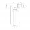 OMNIRES CGS umývadlový sifón 5/4"-330mm, kartáčovaný vzhľad zlata A186GLB