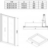 RAVAK Blix sprchové dvere zalamovacie BLDZ2-90, 87-91x190 cm, lesklý hliník, sklo Transparent, X01H70C00Z1