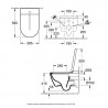 VILLEROY & BOCH ViClean-l100 závesná WC misa s bidetovým sedátkom, biela s CeramicPlus V0E100R1
