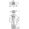 Alca vypúšťací ventil k WC kombi s dvojtlačítkom, A08A