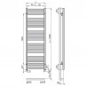 ZEHNDER Zeta radiátor 1600 x 500 mm pre teplovod/kombi prevádzku chróm, PQ6C-160-050