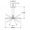 HANSAVIVA stropná hlavová sprcha 250 x 250 mm s vertikálnym sprchovým ramenom, chróm 04190340