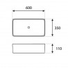 LAVITA PASANA - keramické umývadlo na dosku 60 x 35cm v Slim dizajne biele