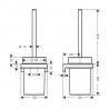 Hansgrohe AddStoris WC kefa nástenná, matné sklo/chró,m 41752000