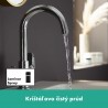 Hansgrohe Vernis Blend páková umývadlová batéria s otočným výtokom a s odtokovou súpravou s tiahlom, EcoSmart, chróm, 71554000