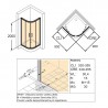 HÜPPE MyFlexGT sprchový kút 90 x 90 1/4-kruh R550, rohový vstup EasyEntry, rám streborný lesklý, sklo číre s Anti-Plaque 145507