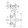 Grohe GROTHERM nástenný set 2v1, vaňová termostatická batéria GROHTHERM 800 so sprchovým setom 90 cm chróm, 34567000SET