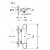 Grohe Grohtherm nástenný set 2v1, vaňová termostatická batéria Grohtherm so sprchovým setom 90 cm chróm, 437560