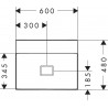 Hansgrohe Xevolos E umývadlo 600 x 480 mm bez otvoru pre batériu a prepadu, SmartClean, biela, 61093450