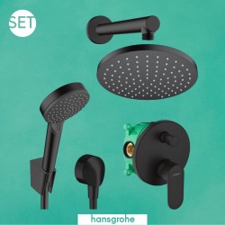 Hansgrohe Vernis Blend - Sprchový set 200 s batériou pod omietku, čierna 27911670