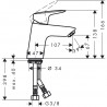 Hansgrohe Logis páková umývadlová batéria 70 s výpusťou Push-Open, chróm, 71077000