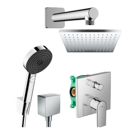 Hansgrohe VERNIS Shape zostava sprchová 26281000 s batériou 71468000 vaň setom 24303000 a prípojka hadice chróm 425835