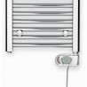 ZEHNDER Aura elektrický radiátor 1300 x 500 mm s vykurovacou tyčou 300W chróm, PBECZ-120-50/MQ - TOVAR S VIZUÁLNOU VADOU