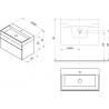 RAVAK Natural skrinka pod umývadlo 80 x 45 x 45 biela, X000001052