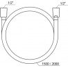 Ravak sprchová hadica 200 cm, lesklý chróm X07P339