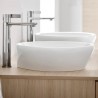 Duravit D-NEO umývadlo na dosku priemer 40 cm bez prepadu, biela s WonderGliss 23714000701