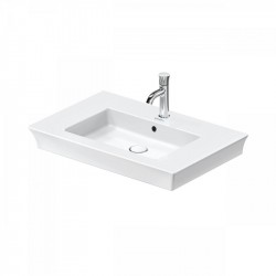 DURAVIT WHITE TULIP nábytkové umývadlo 75 x 49 cm s prepadom a ventilom s keramickou krytkou, biele 2363750000