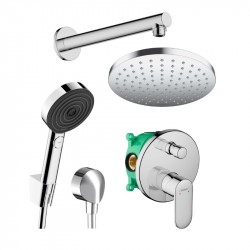 Hansgrohe VERNIS Blend sprchový systém s hlavovou a ručnou sprchou PULSIFY 3jet EcoSmart, chróm, 458217