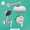 Hansgrohe VERNIS Blend sprchový systém s hlavovou a ručnou sprchou PULSIFY 3jet EcoSmart, chróm, 458217