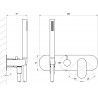 RAVAK ELEGANTA podomietková batéria 2-cestná pre R-box + set, graphite br. X070337