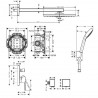 Hansgrohe Vernis Shape sprchový systém 8v1 s hlavovou sprchou Raindance E s termostatom a ručnou sprchou Select chróm 458306