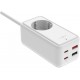 FIXED 2x USB-C a 2x USB, GaN III, 1.5m, PD 65W, biely