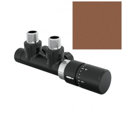Zehnder ventily – Set P rohová armatúra 1/2”, s termostatickou hlavicou vpravo Terracotta 839419-0292