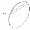 SALGAR Round zrkadlo 80 cm s osvetlením 24547 - ROZBALENÝ TOVAR
