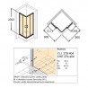 HÜPPE MyFlexGT sprchový kút 90 x 90 4-uholník rohový vstup, streborný lesklý rám, číre sklo s Anti-Plaque 145002069322