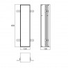 EMCO Asis Module Plus zabudovaná skrinka 154 x 658 pánty vpravo - POUŽITÝ TOVAR