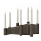 CALLIGARIS svietnik keramický CATHEDRAL, 13,5 cm, Glossy Dark Taupe / lesklá tmavošedá, M7176005 - ROZBALENÝ TOVAR
