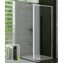 SanSwiss TOP-Line bočná stena samostatná, ATYP,šírka 102 cm - farba aluchrom, sklo čiré TOPFSM25007-1596