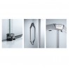 HÜPPE MyFlexGT sprchové posuvné dvere 120 cm EasyEntry, pevný segment vľavo, strieborná pololesklá, sklo číre s Anti-Plaque, 14