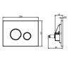 SANIT predstenový modul WC Ineo Plus + WC misa ARCHITECTURA TwistFlush (e3), sedátko SoftClose, tlačítko chróm lesklé