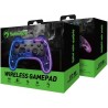 Gamepad Marvo GHOST 40, bezdrôtový, 17tl., všesmerový, priehľadný