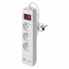 EMOS predlžovací kábel 2 m / 3 zásuvky / s vypínačom / biely / 1×USB-A + 1×USB-C / 1,5 mm2