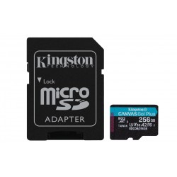 Kingston Canvas Go Plus A2/Micro SDXC/256GB/UHS-I U3/Class 10/+ Adaptér