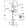 GROHE BauLoop Professional - Páková umývadlová batéria, veľkosť L, chróm 23891001