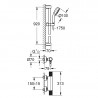 GROHE Grohtherm 1000 Performance Termostatická sprchová batéria so sprchovou súpravou, chróm 34835001