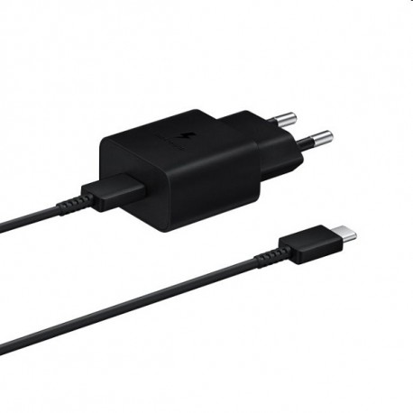 Samsung Nabíjačka s USB-C portom (15 W), s káblom, čierna