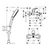HANSGROHE Logis SET vaňový 3v1 vaňová batéria 714000 + umývadlová batéria 100 + vaňový set Pulsify chróm , 441361