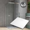 RONAL ARELIA SET 4v1 sprchový kút D20SE2 100 x 100cm, 4-uhol + vanička Livada + nohy + sifón D20SE2100SETRO