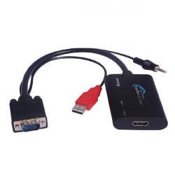 PremiumCord konvertor VGA+audio na HDMI