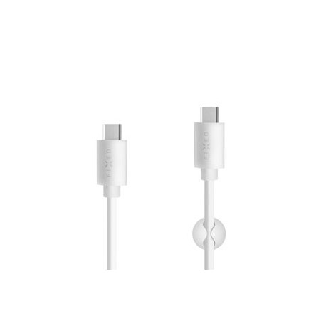 FIXED USB s konektorom USB-C, USB 2.0, 2 metre, 15W, biely