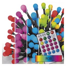 EMOS Lighting D5AA01 LED vianočná cherry reťaz guličky 10 m RGB ovládač programy časovač