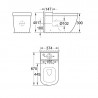Grohe Euro Ceramic WC kombi misa Rimless, Triple Vortex, alpská biela s PureGuard 3933800H