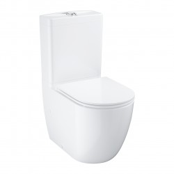 GROHE Bau Ceramic stojaca kombi WC misa Rimless, rovný odtok s nádržkou a sedátkom SoftClose SET39910000